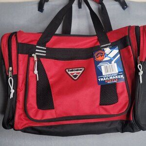 18 x 10 x 9 Inch Canvas Duffle Bags for Men and Women  Travel Red Black